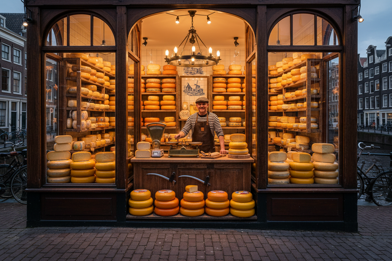 cheese shop in Amsterdam