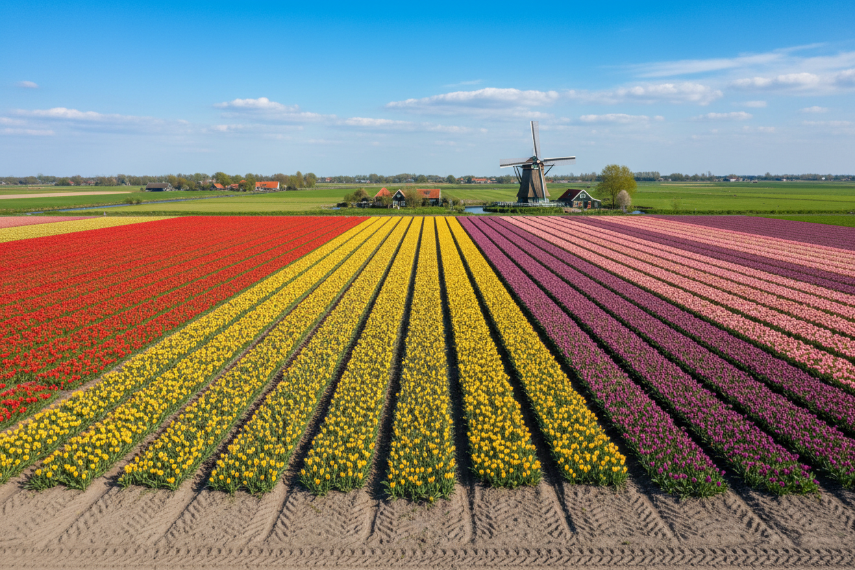 tulpen velden in Nederland
